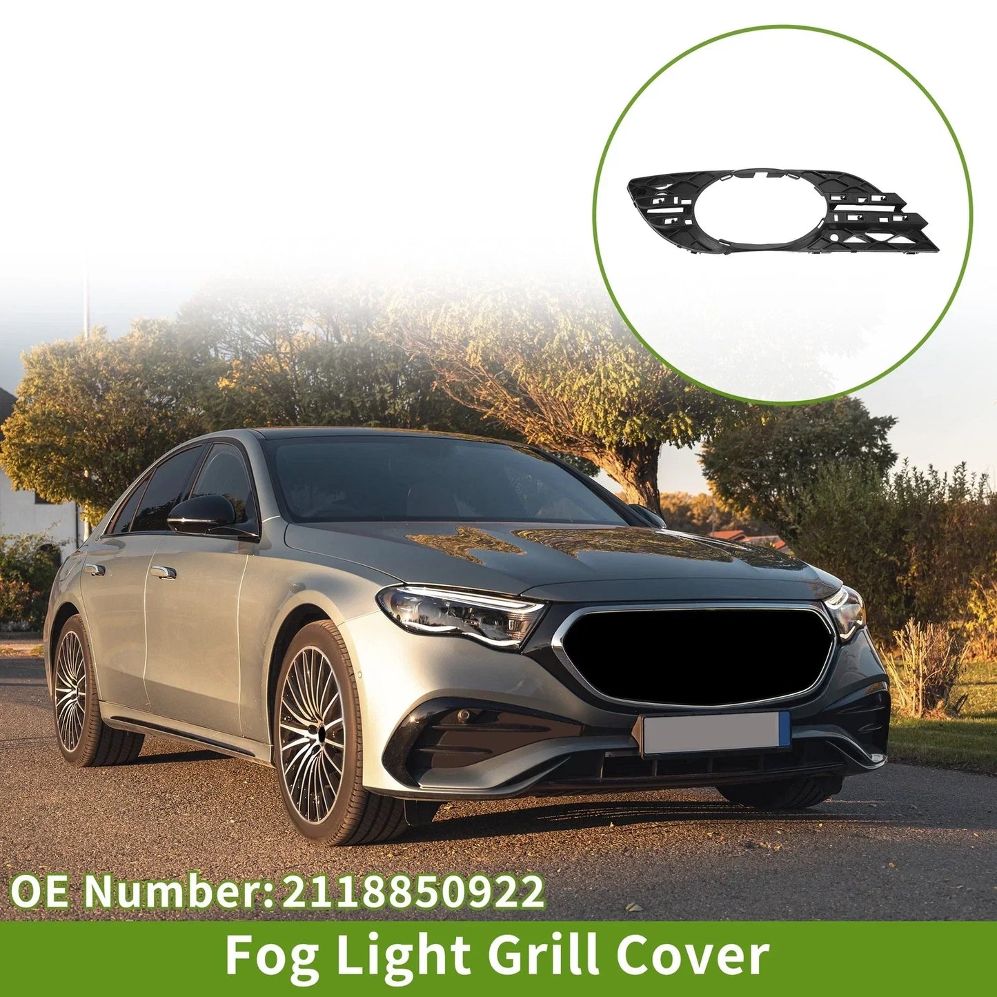 Front Left Fog Light Grill for Mercedes Benz E-Class (2003-2009)