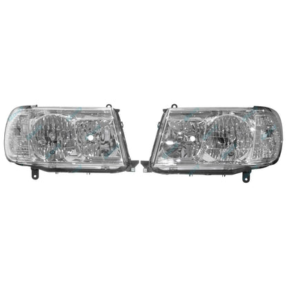 LH+RH Headlights Pair for Toyota Landcruiser 100 Series 2005-On Left Right L+R