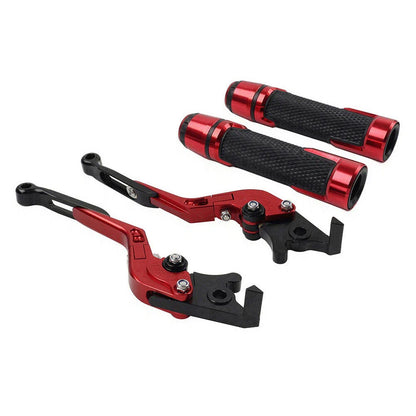 Red Extendable Brake Clutch Lever Grip Set for Yamaha XSR900 (2016-2023)