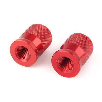 Red Tyre Air Valve Caps () for Car Truck Motorcycle Bike