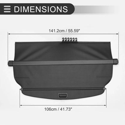 Retractable Cargo Cover for Honda CR-V 2007-2011 Black Carbon Fiber
