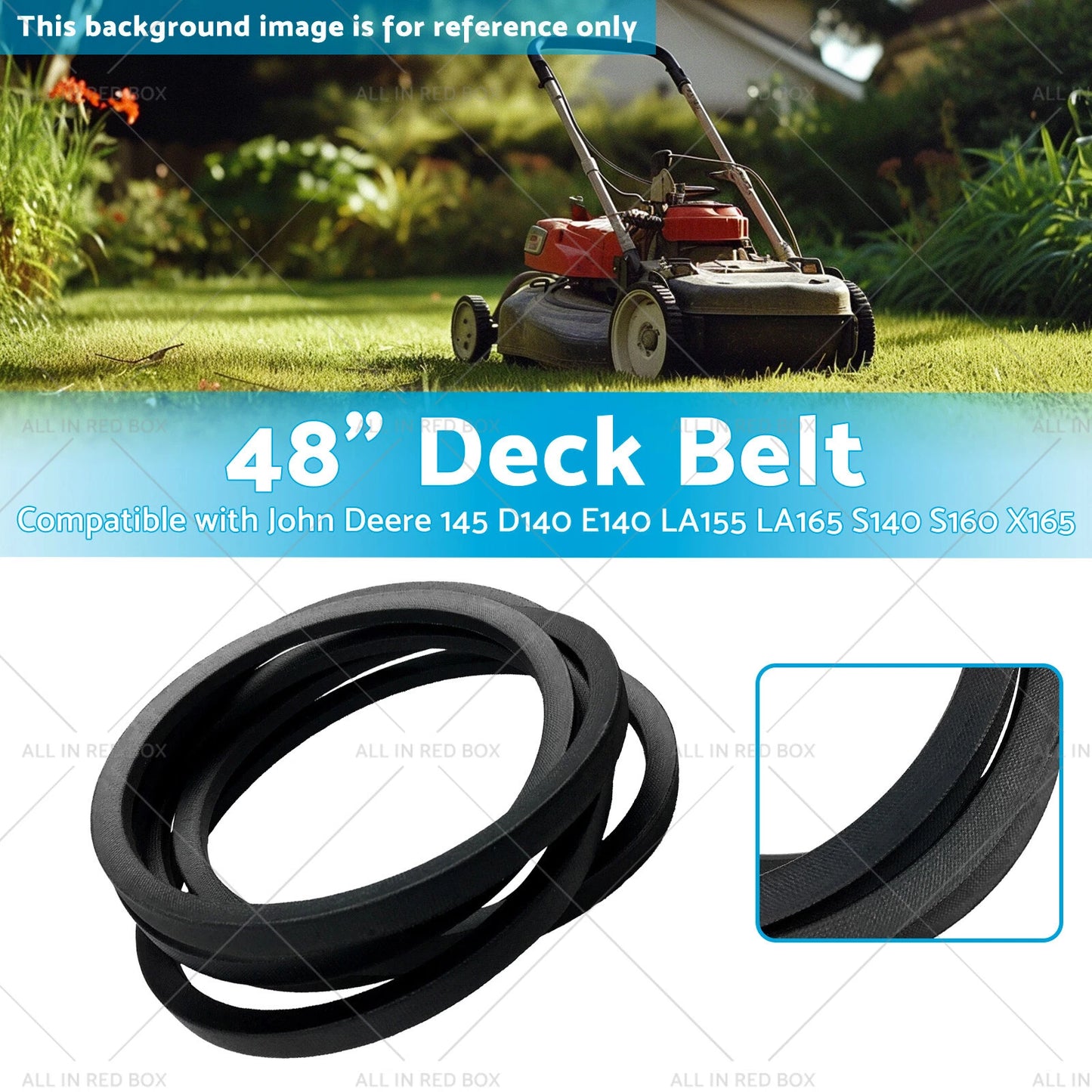 48" Deck Belt for John Deere 145 D140 E140 LA155 LA165 S140 S160 X165