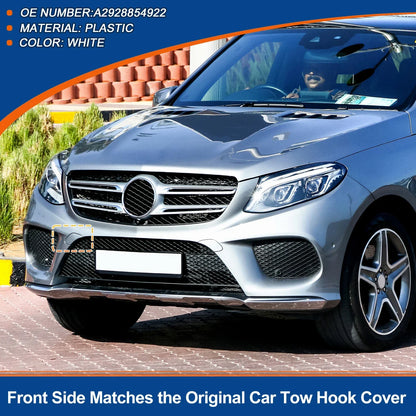 Front Bumper Tow Hook Cover for Mercedes-Benz GLE W166 (2016-2020) White