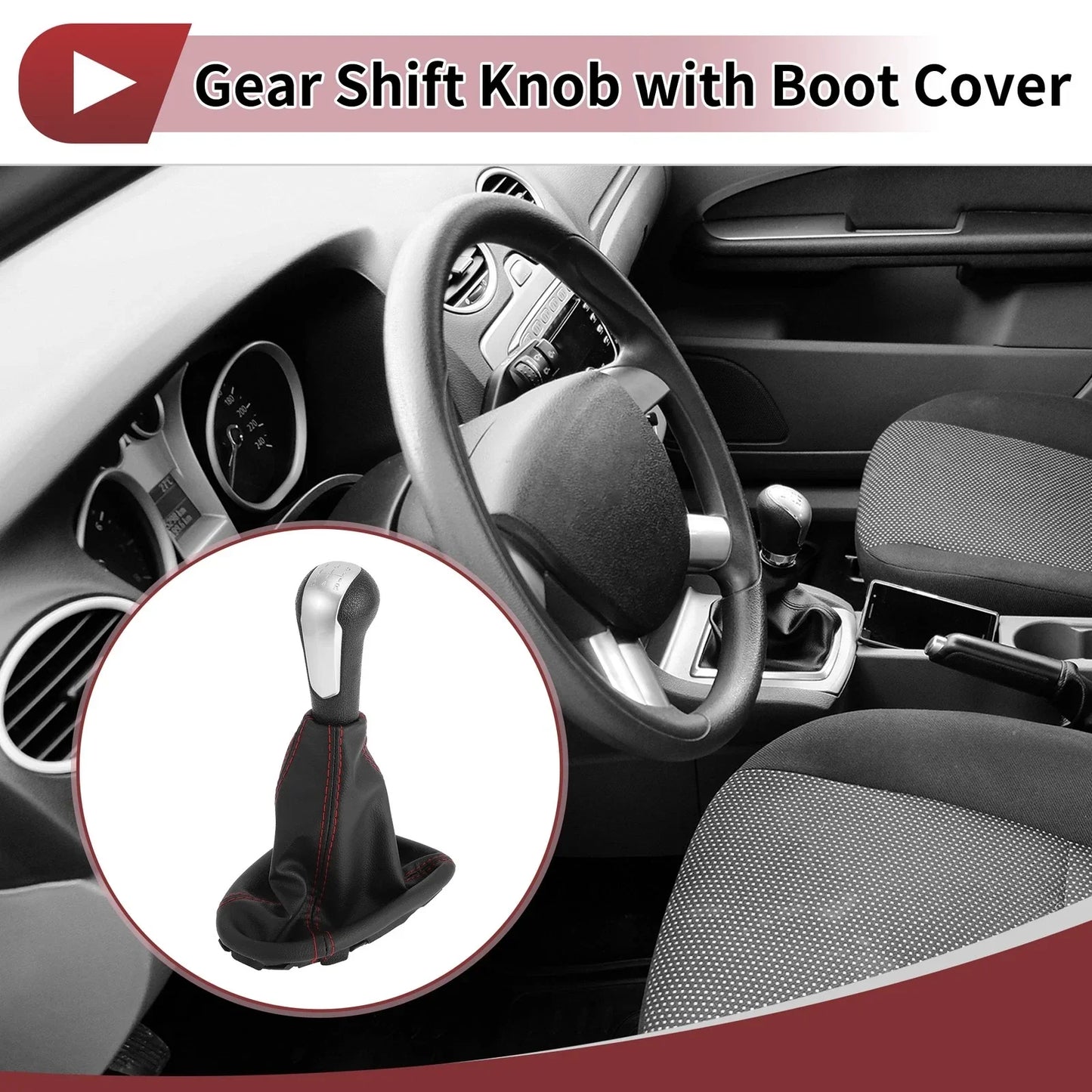 5 Speed Gear Shifter Knob & Cover for Mercedes-Benz A-Class (1997-2004)
