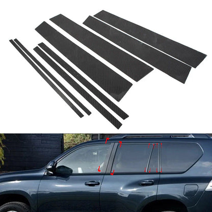 Exterior Door Window B Pillar Post Cover Trim for Toyota Land Cruiser (10-18)