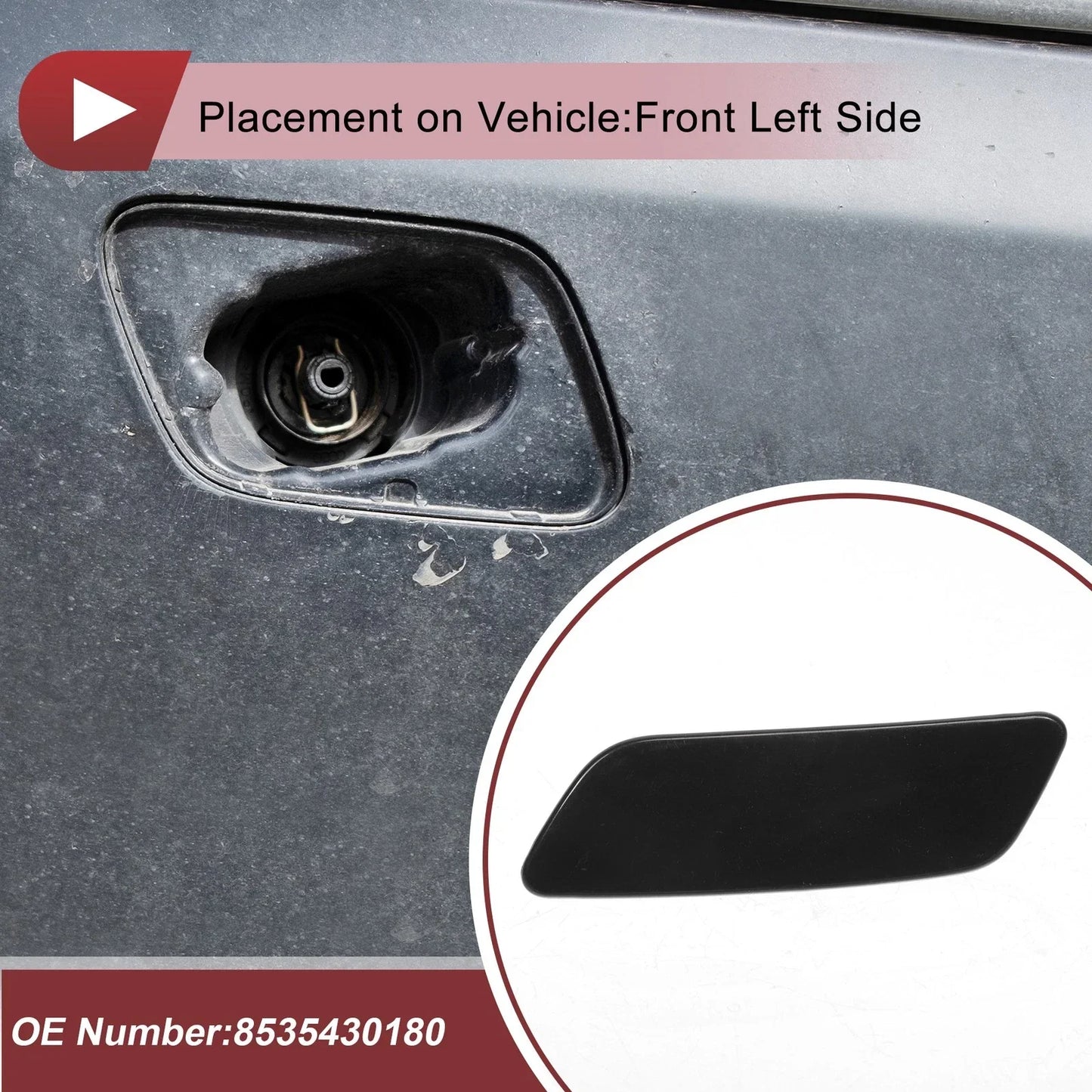 Front Left Washer Nozzle Cover for Lexus GS200t (2016-2019) - Unpainted 1 x Cap