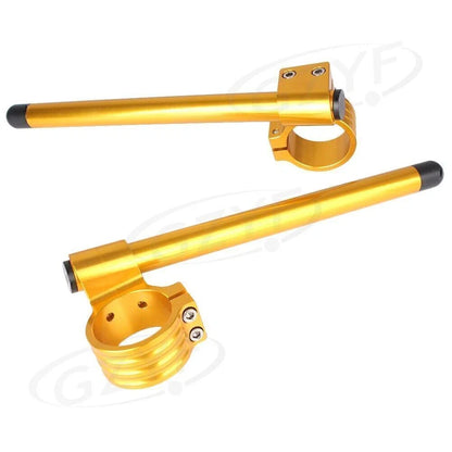 33mm Clip On Handlebar Fork Tubes for Motorcycle - Universal Gold