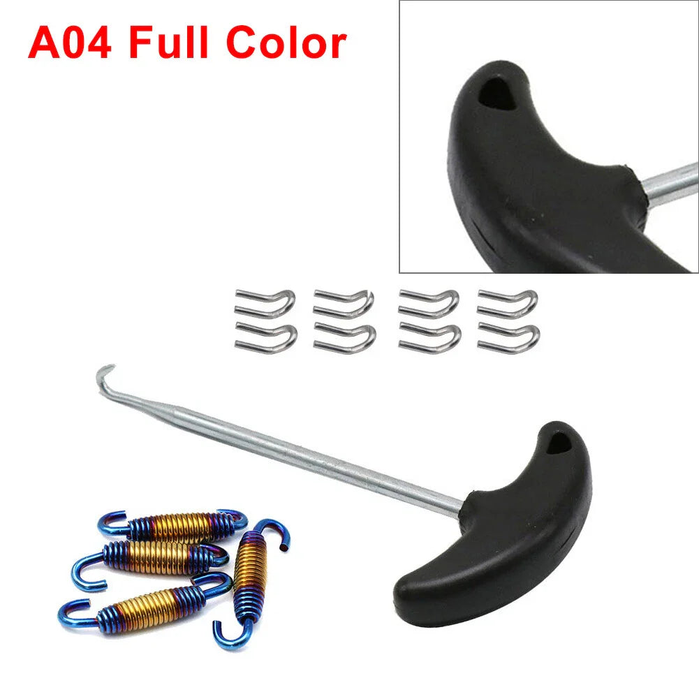 Stainless Steel Exhaust Pipe Muffler Mounting Springs Hooks for Motorcycle