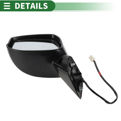 Left Side Door Mirror for Honda Civic 2012-2015 Manual Folding Gloss Black