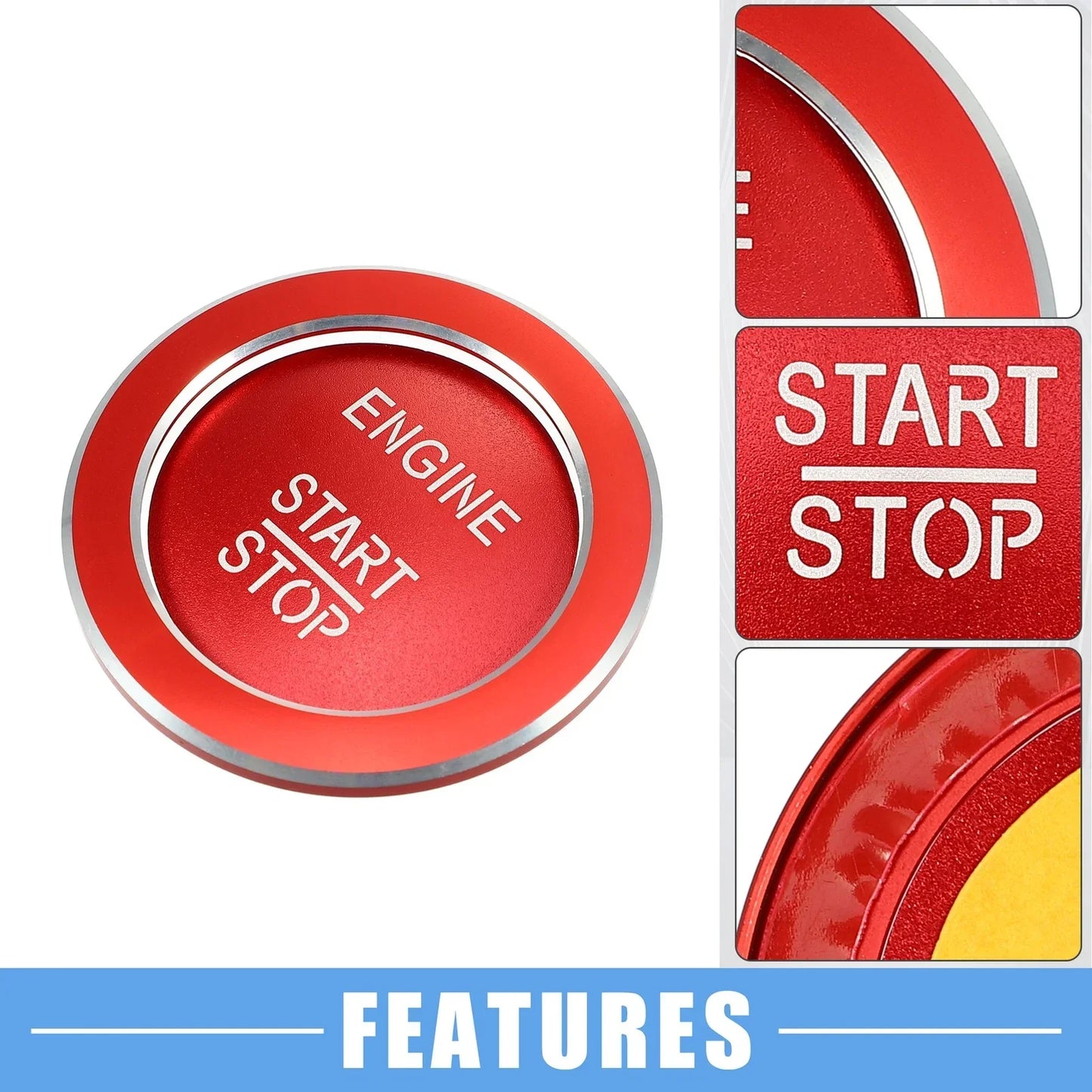 Engine Start Stop Button Cover Sticker for Mercedes-Benz A B C GLC GLA ML (2013-2023)