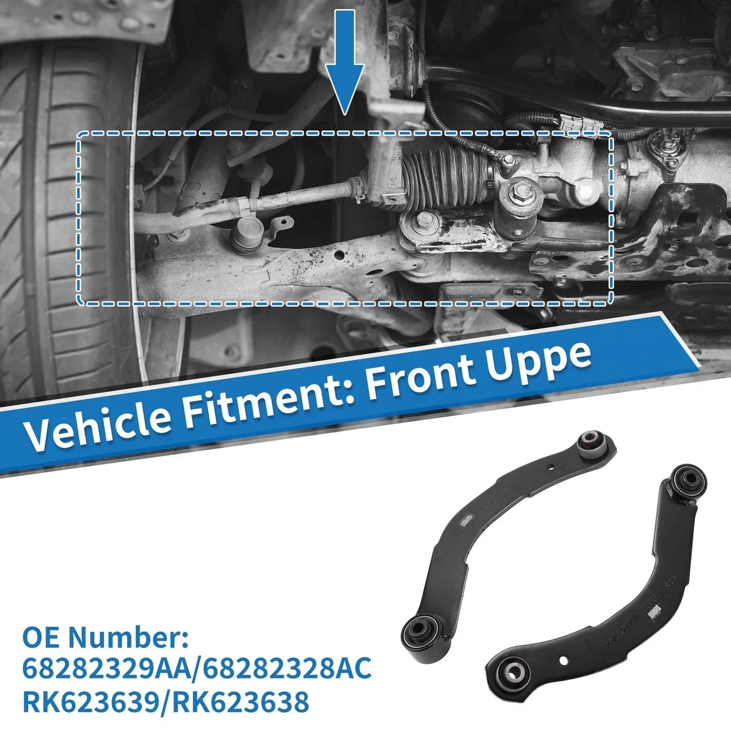 2 x Front Upper Control Arms with Ball Joints for Dodge Durango (2016-2022)