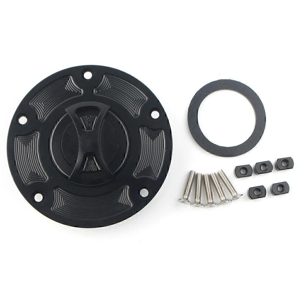 Black Fuel Gas Tank Cap Cover for Ducati Panigale 899 959 1199 1299 (2012-2020)