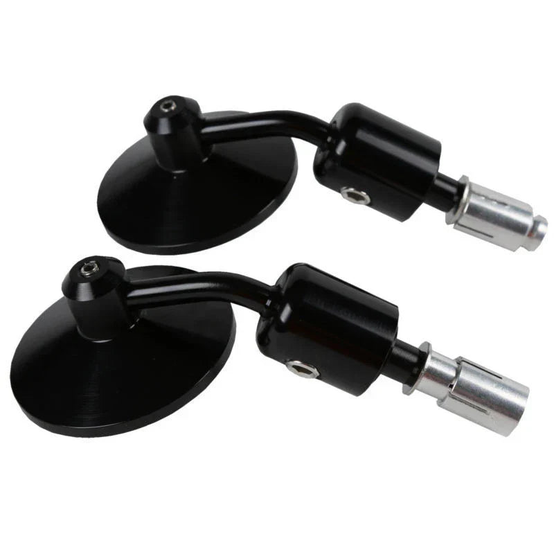 End Rearview Mirrors 3" Round 7/8" Handlebars for Harley