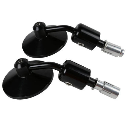 End Rearview Mirrors 3" Round 7/8" Handlebars for Harley