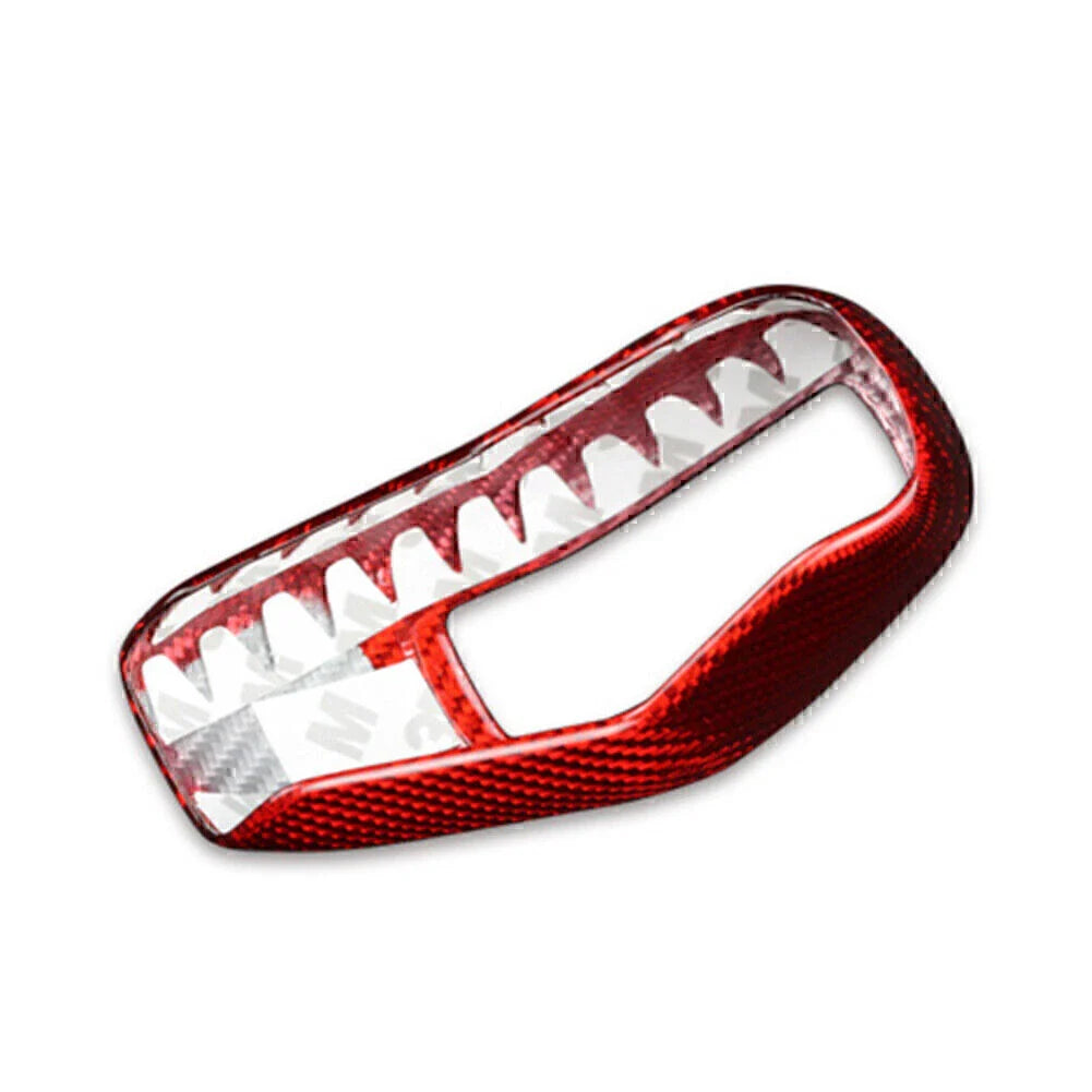 Red Carbon Fiber Gear Shift Knob Cover for Land Rover Range Rover Sport (2018-2021)