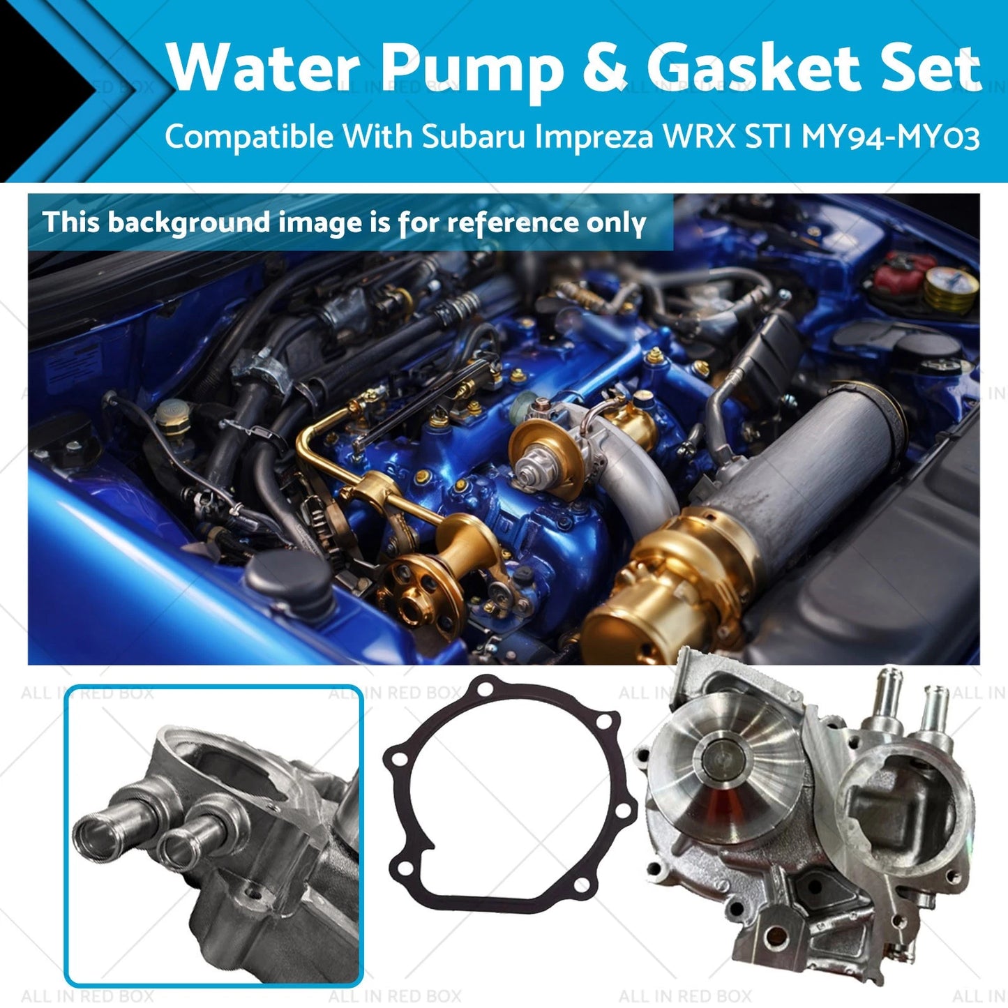 Water Pump & Gasket Set for Subaru Impreza WRX STI (1994-2003)