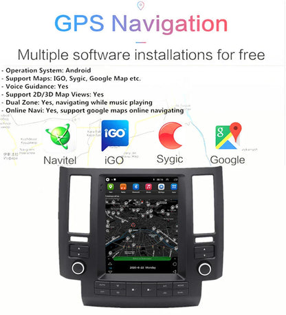 9.7'' Carplay Stereo Radio GPS for Infiniti FX35 FX45 (2003-2006)