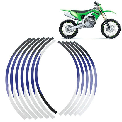 21" 19" Rim Stripes Wheel Stickers for Kawasaki KX 250F (2004-2021) Blue