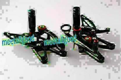 Black Rearset Foot Pegs for BMW S1000RR (2010-2013) - 1 Pair