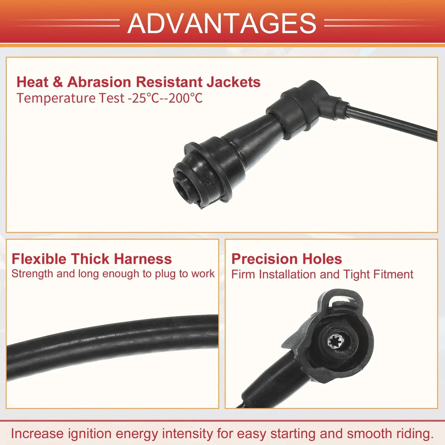 3 x Spark Plug Wire Ignition Coil Cables for Lexus GS300 IS300 (2001-2005)