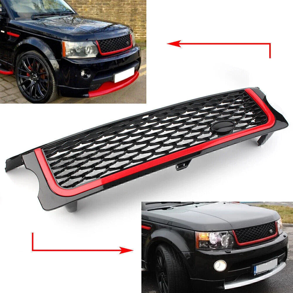 Black Frame Red Edge Front Grille Mesh for Land Rover RRS (2005-2009)
