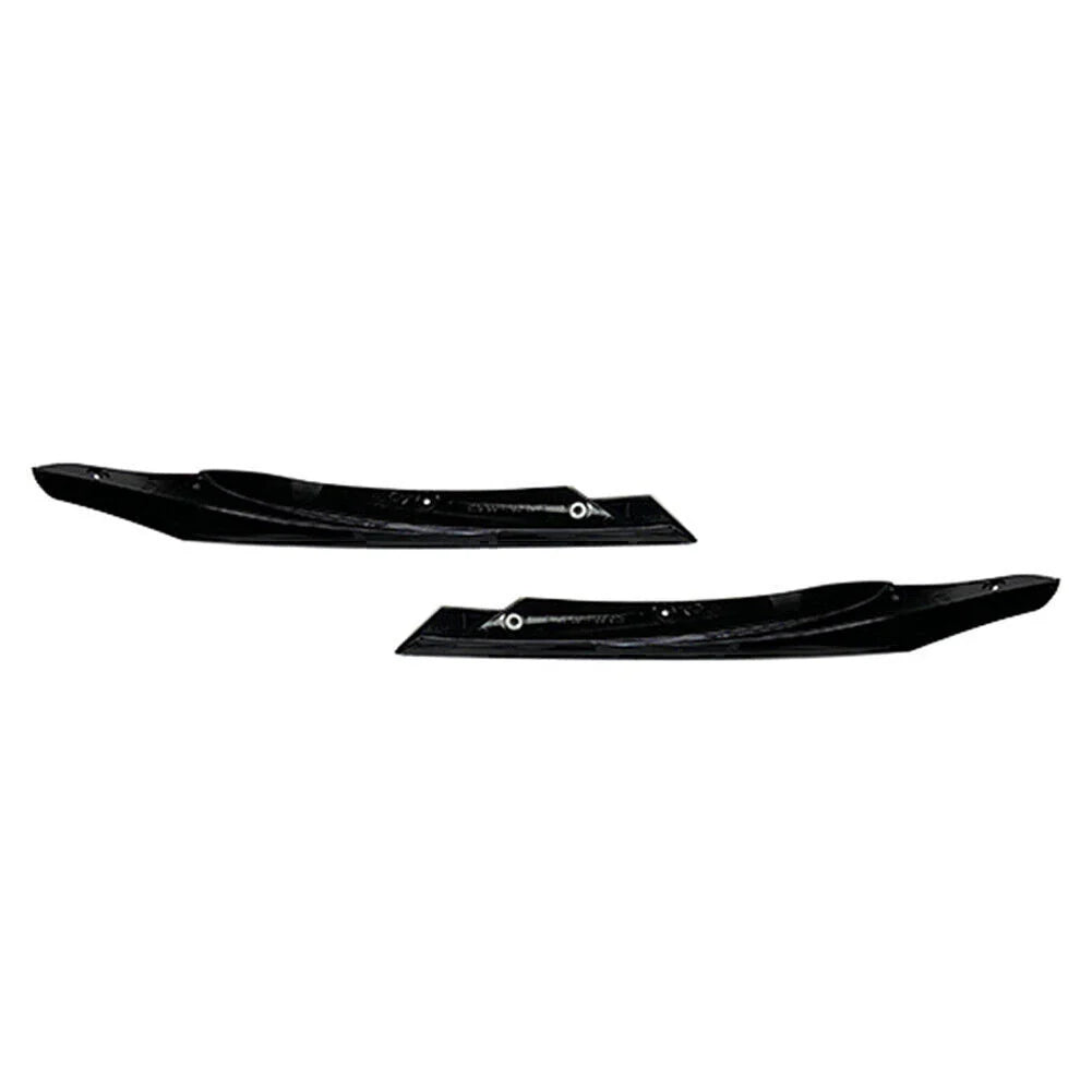 Black ABS Front Lip Spoiler Fins for Mercedes Benz A-Class (2016-2018)