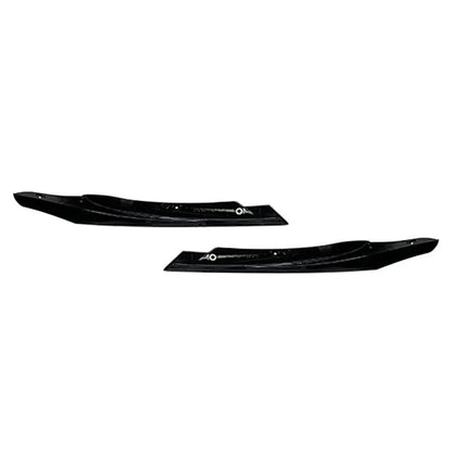 Black ABS Front Lip Spoiler Fins for Mercedes Benz A-Class (2016-2018)