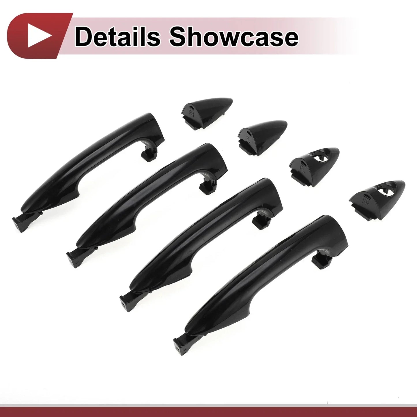 Car Exterior Door Handles Grip for Hyundai Accent (2012-2017) Black 2 x