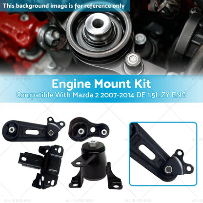 4Pcs Engine Mounts for Mazda 2 2007-2014 DE 1.5L 4cyl ZY Engine