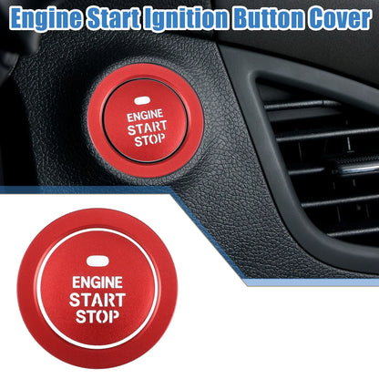 Engine Ignition Button Decal for Hyundai Sonata 2011-2014 Aluminum Red