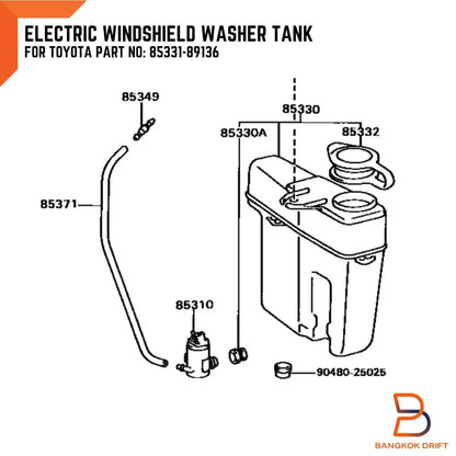 Windshield Washer Tank Pump for Toyota Hilux 4Runner (1989-1997)