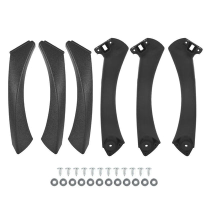 6 x Black Inner Door Panel Handle Pull Trim Covers for BMW E90 3 Series (2007-2013)