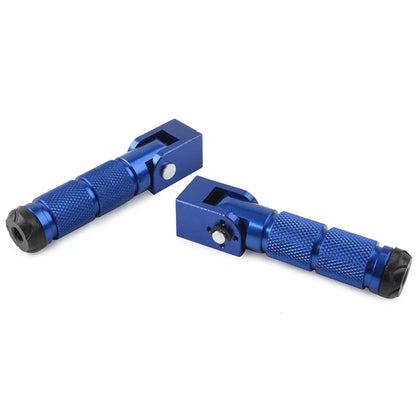 8mm Folding Footpegs for Electric Motor Bicycle ATV Blue