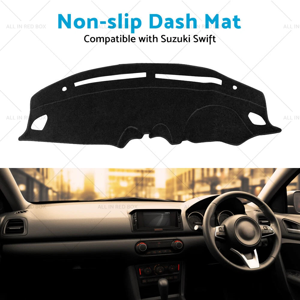 Black Dash Mat for Suzuki Swift AZ GL GLX Turbo 2017-2023