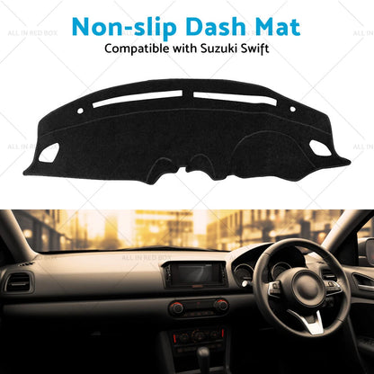 Black Dash Mat for Suzuki Swift AZ GL GLX Turbo 2017-2023