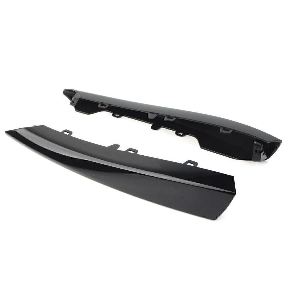 Black Front Bumper Side Grille Insert Covers for Jaguar XF (2012-2015)