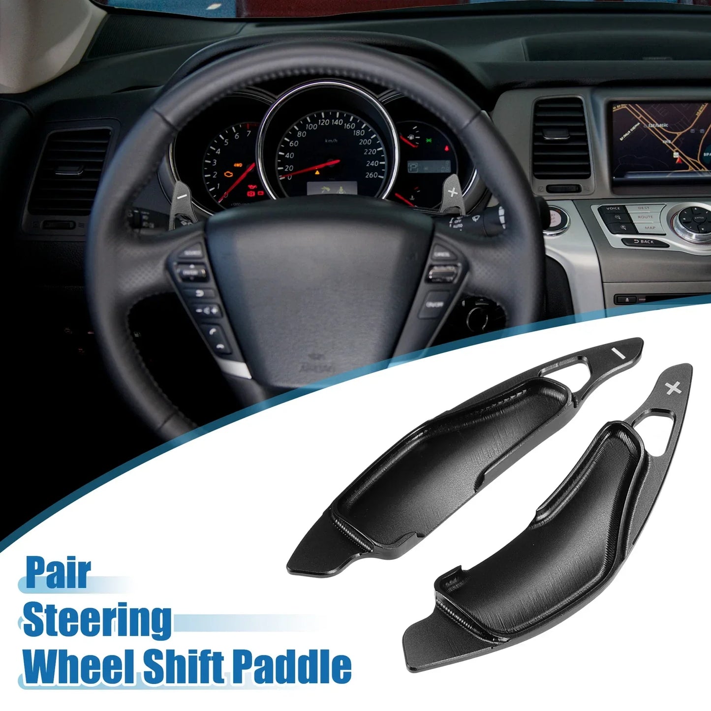 Steering Wheel Shift Paddle Set of 2 for Lexus IS Series (2006-2012) Black