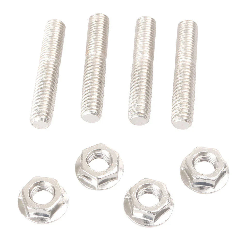 4 x Exhaust Port Studs Nuts for Harley Dyna Sportster Super Glide (2006-2023)
