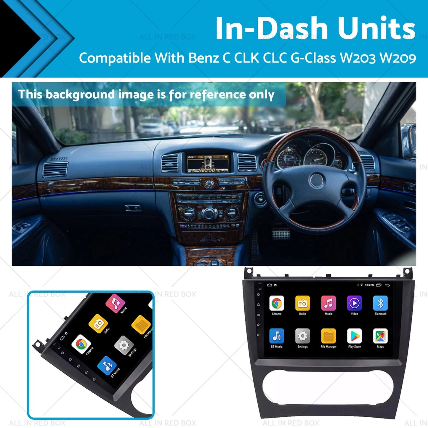 9" CarPlay Stereo Head Unit for Mercedes CLK C CLC G-Class (2000-2010)