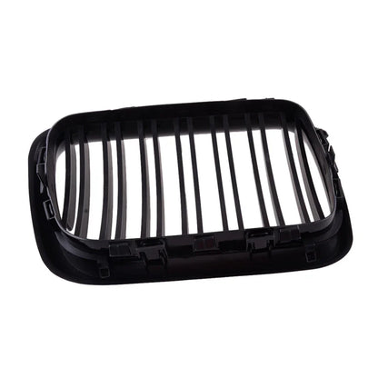 Gloss Black Double Line Front Kidney Grills for BMW E36 M3 (1996-1999)