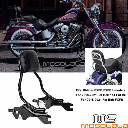 Passenger Sissy Bar Backrest for Harley Fat Bob FXFB FXFBS (2018-2021)