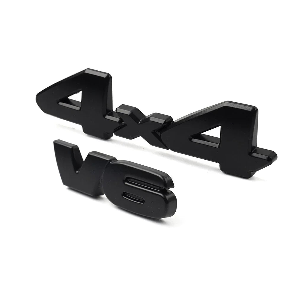 V6 4x4 3D Tailgate Emblem Badge Overlays for Toyota Tacoma, 4Runner, Tundra