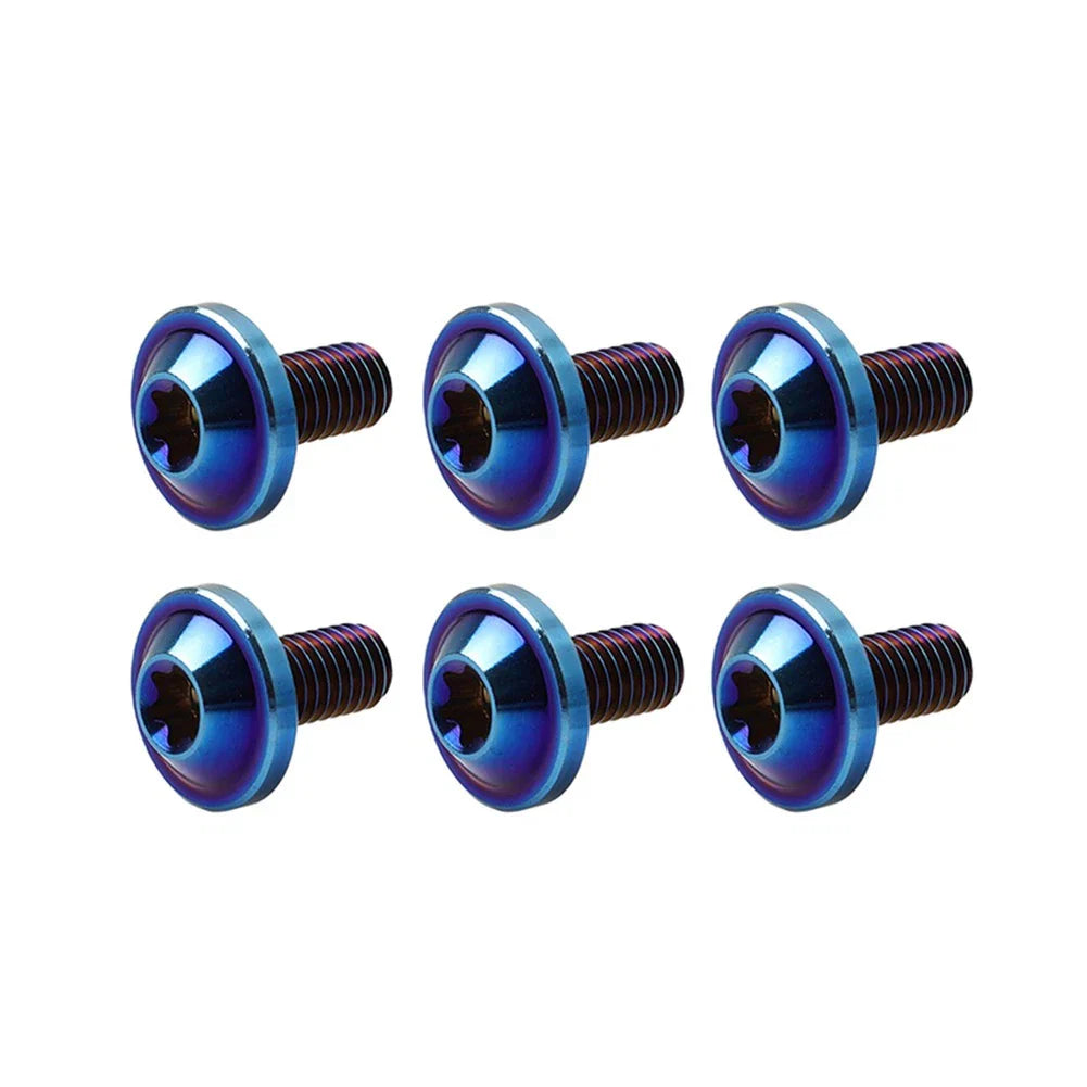 6 x M6x10mm Titanium Alloy Torx Head Bolts for Bike Motor