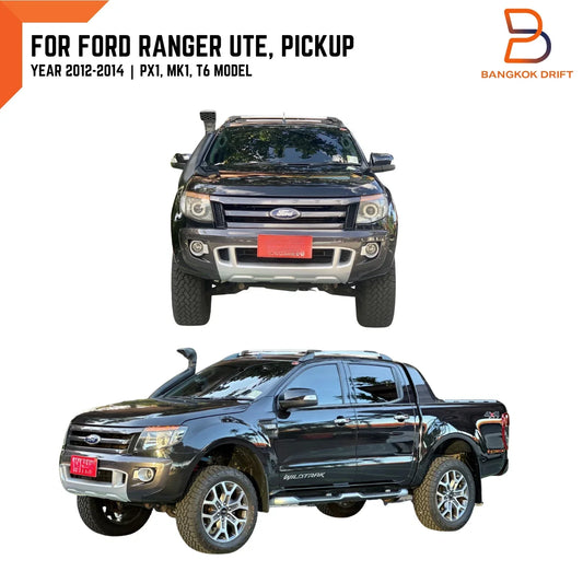 Silver Black Front Door Side Decal Sticker for Ford Ranger T6 (2012-2014)