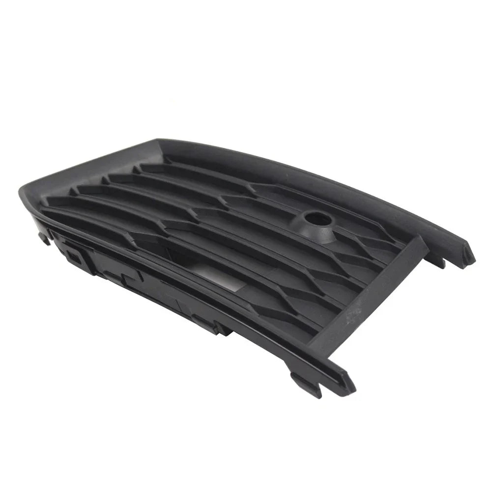 Left Front Fog Light Grille Cover Matte Black for Audi A6 S6 (2018-2024)