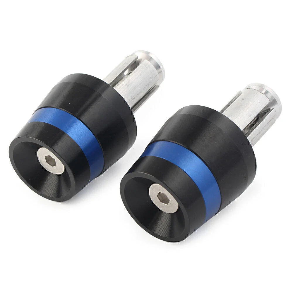 Blue Handlebar End Plugs for Honda CBR, CB, Yamaha YZ, YZF, Kawasaki