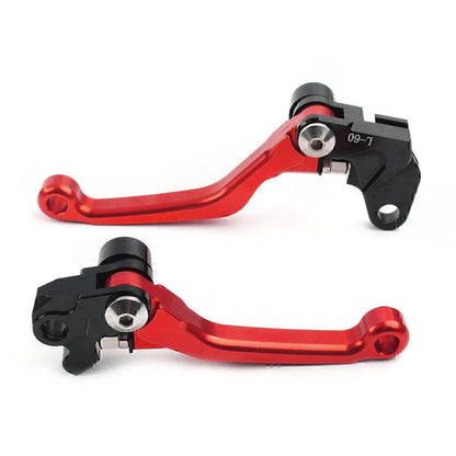 Red Pivot Brake Clutch Levers  for Suzuki RM125 RM250 RM85 (2001-2008)