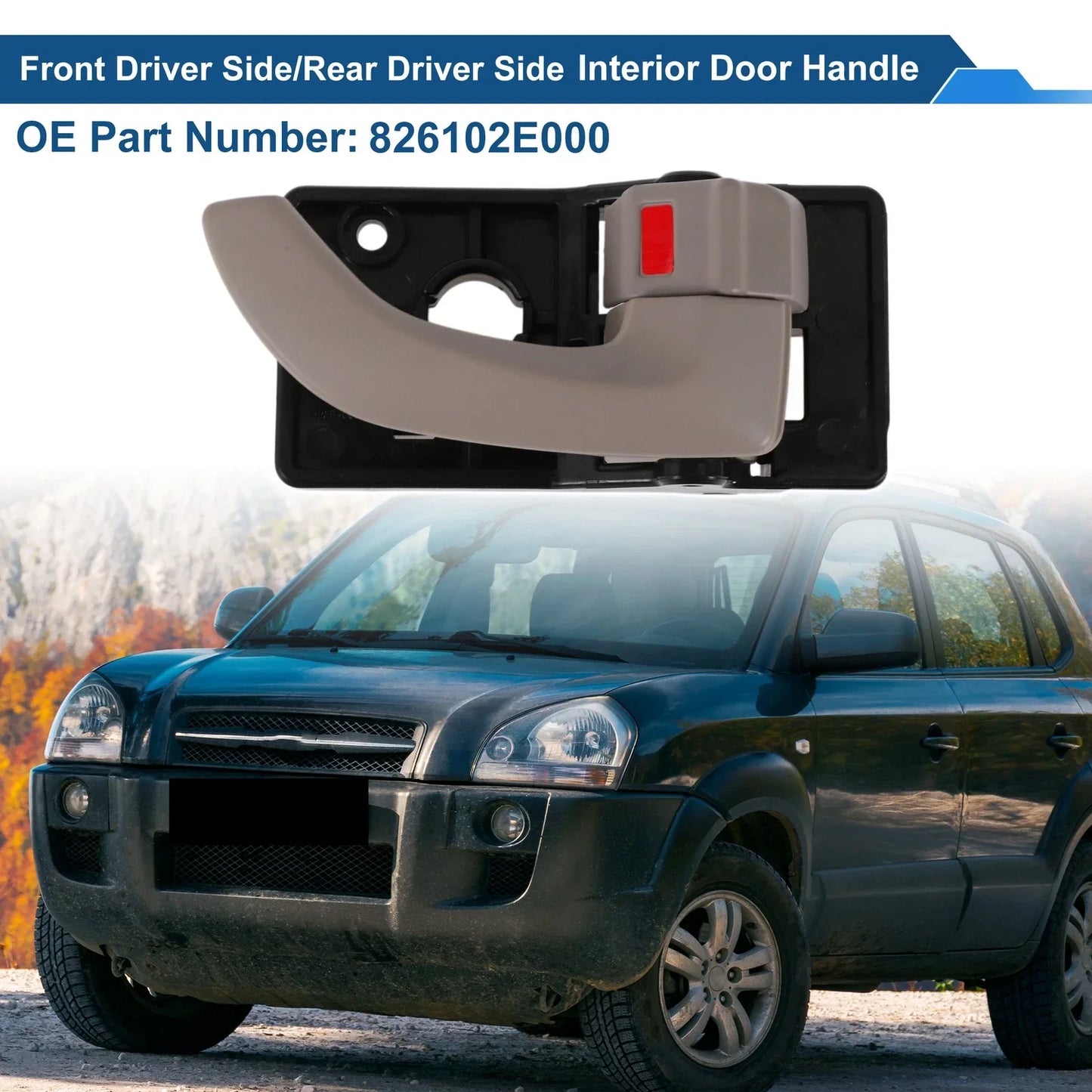 Front Passenger Side Interior Door Handle for Hyundai Tucson (2005-2009)