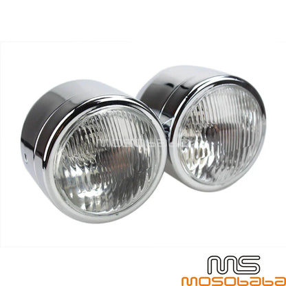 4" Dominator Dual Headlight for Harley Naked Bike