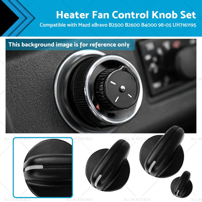 Heater Fan Knob Set for Mazda Bravo B2500 B2600 B4000 (1998-2005)
